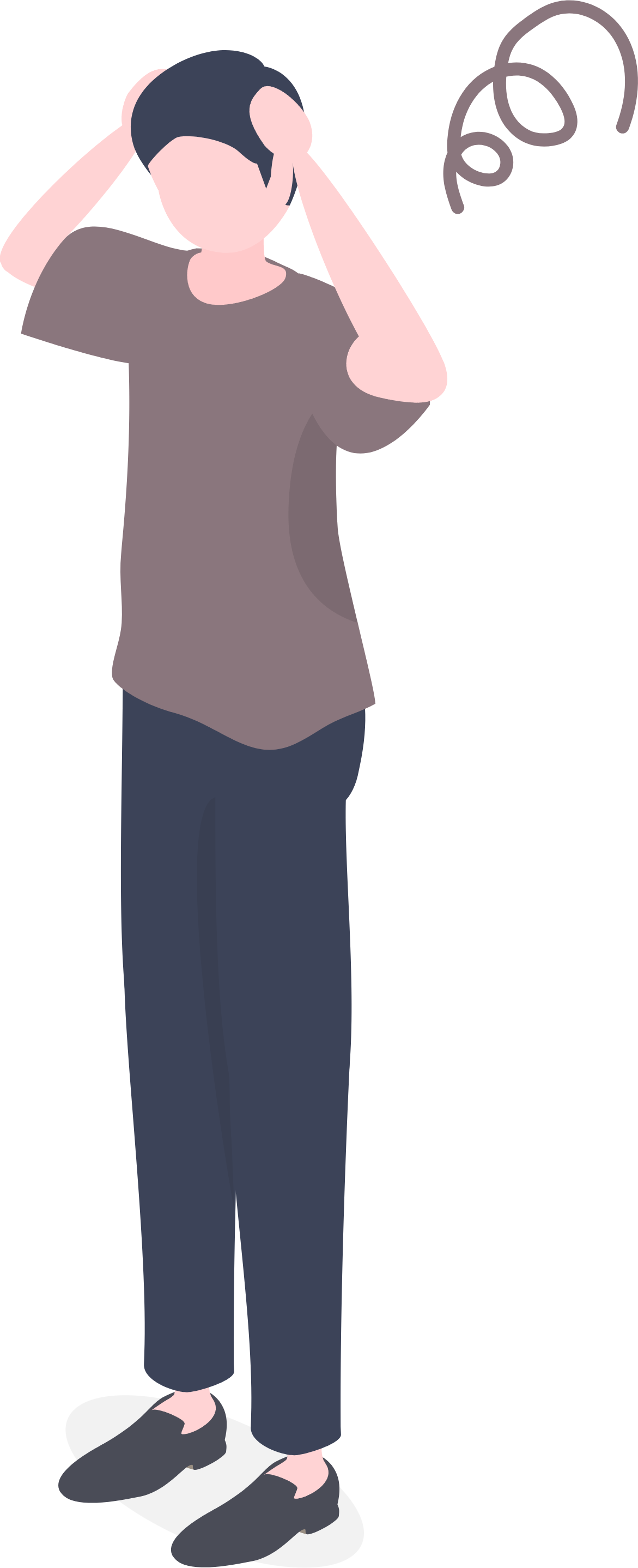 困っている人のイラスト