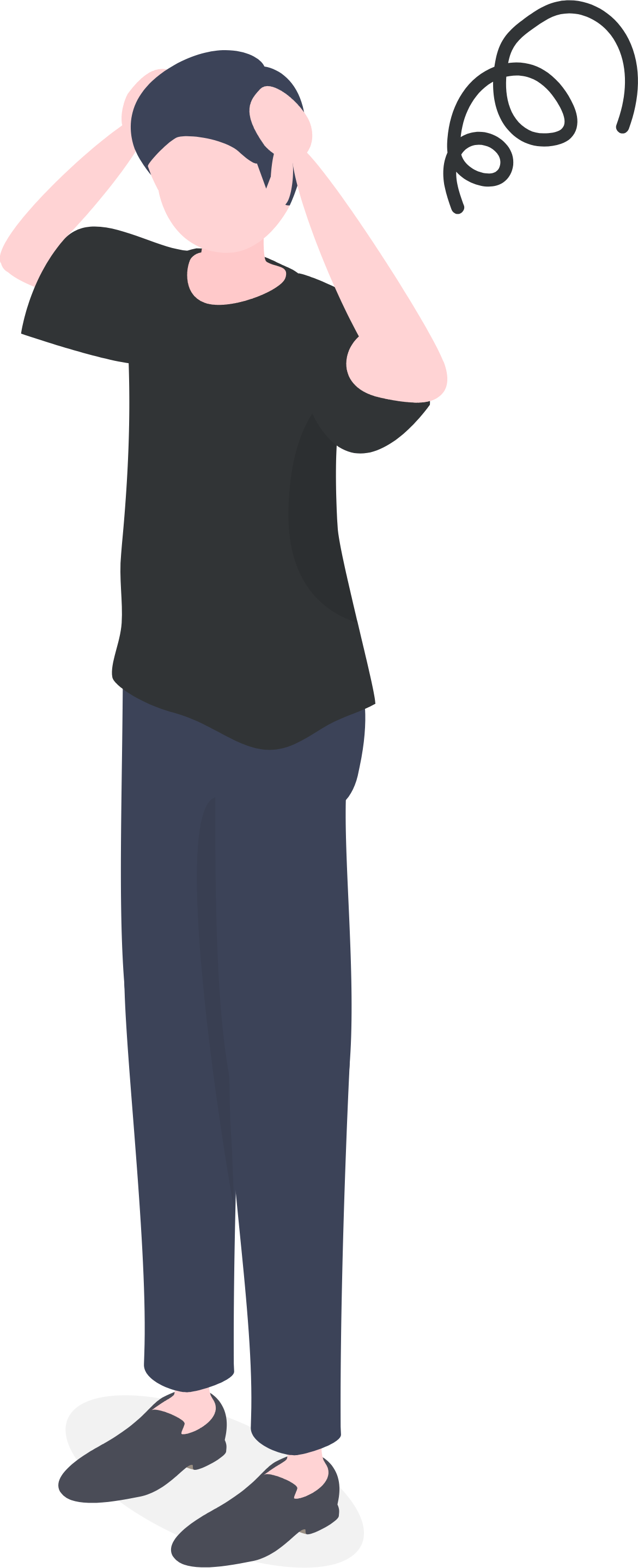 困っている人のイラスト